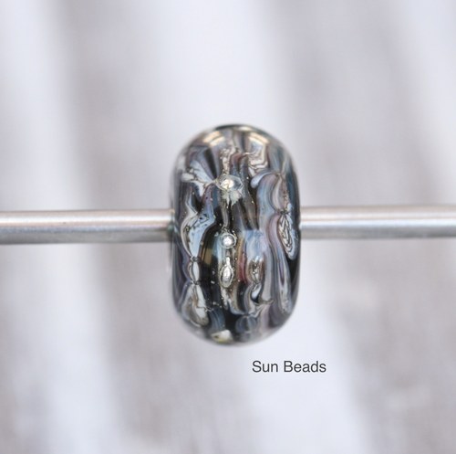 Big hole bead - Melír se stříbrem — foto 3
