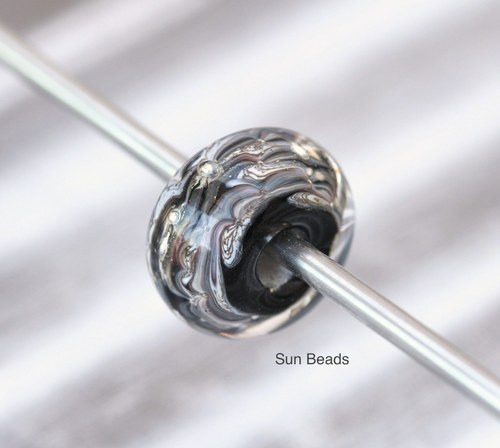 Big hole bead - Melír se stříbrem — foto 4