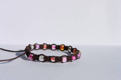 Náramek makramé/shamballa — foto 2