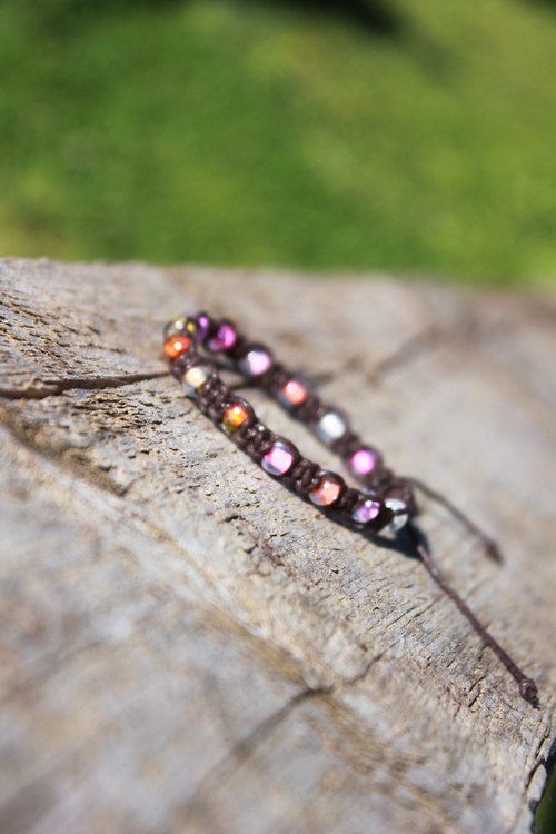 Náramek makramé/shamballa — foto 3