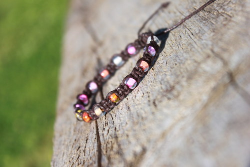 Náramek makramé/shamballa — foto 5