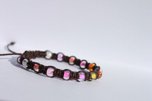 Náramek makramé/shamballa — foto 6
