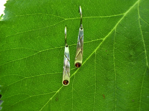 Náušnice medový šaton — foto 2