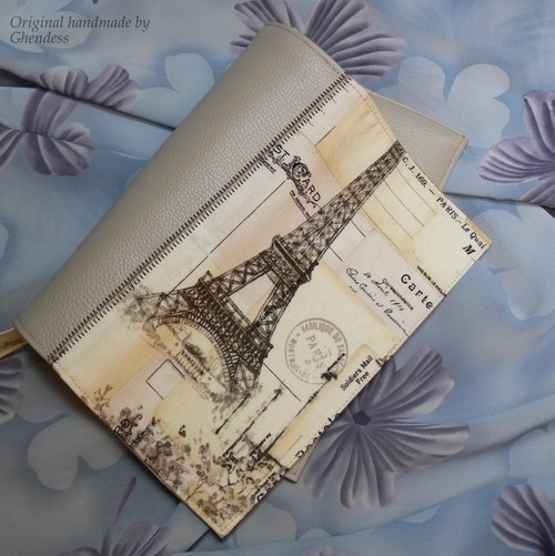 Obal na knihu - Eiffel s šedou koženkou — foto 5