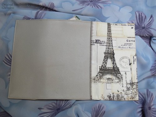 Obal na knihu - Eiffel s šedou koženkou — foto 6