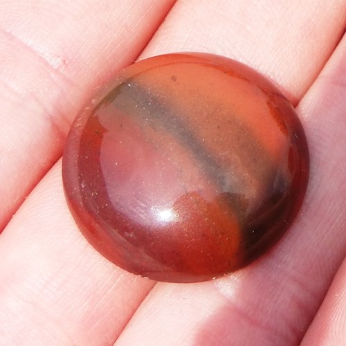 Jaspis duhový - kabošon - 2,5 cm - B44 — foto 2