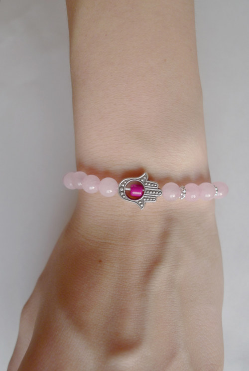 Růžový jadeit a hamsa — foto 2