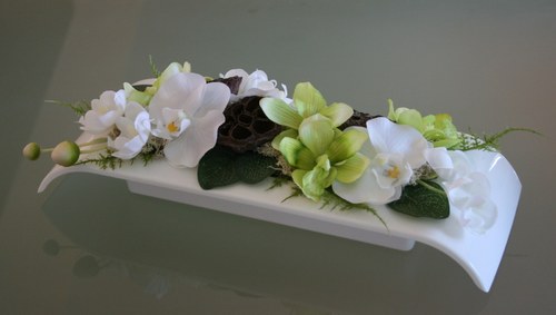 Dekorace s orchidejemi v zelenobílé — foto 3