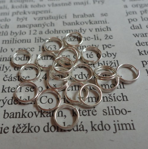 Kroužky dvojité stříbrné — foto 2