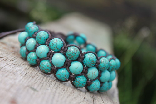 Náramek trojitý / Triple shamballa — foto 3