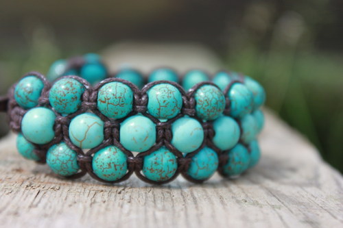 Náramek trojitý / Triple shamballa — foto 2
