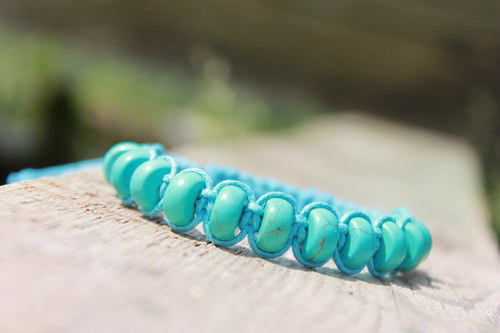 Náramek makramé/shamballa — foto 2