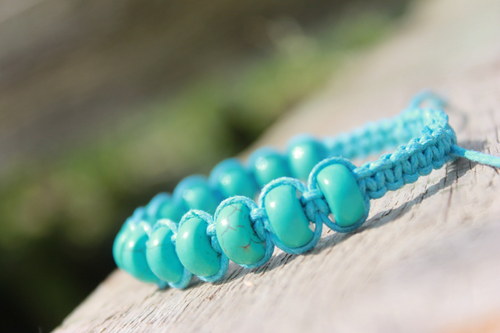 Náramek makramé/shamballa — foto 4