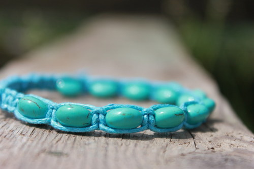 Náramek makramé/shamballa — foto 3