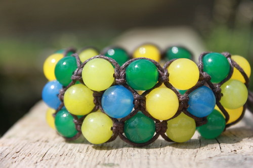 Náramek trojitý / Triple shamballa — foto 2