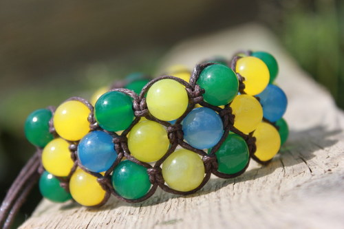 Náramek trojitý / Triple shamballa — foto 3