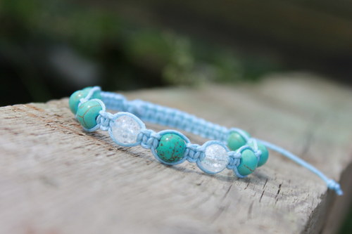 Náramek makramé/shamballa — foto 2