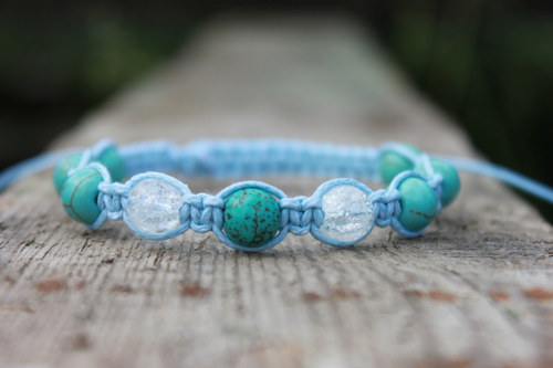 Náramek makramé/shamballa — foto 3