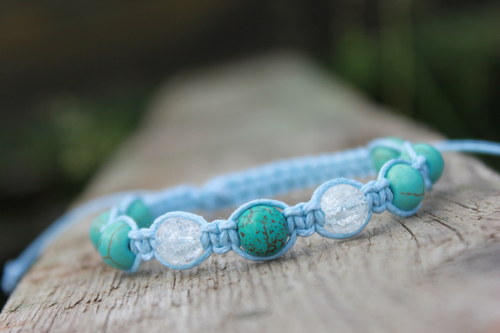 Náramek makramé/shamballa — foto 4