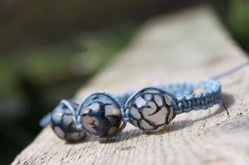 Náramek makramé/shamballa — foto 2
