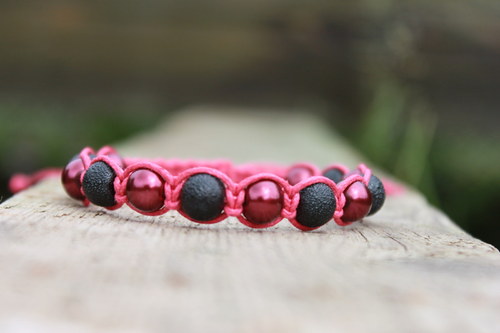 Náramek makramé/shamballa — foto 3