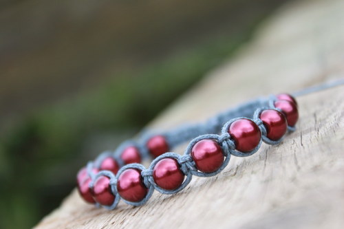 Náramek makramé/shamballa — foto 2