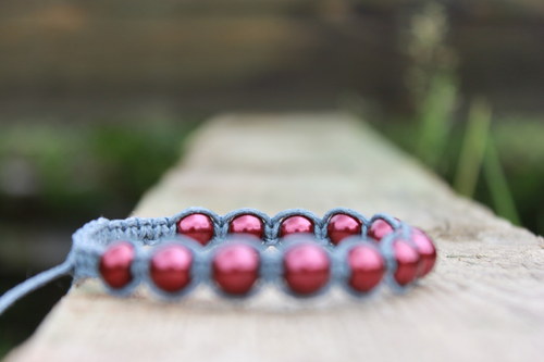 Náramek makramé/shamballa — foto 3