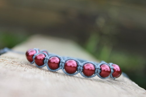 Náramek makramé/shamballa — foto 4