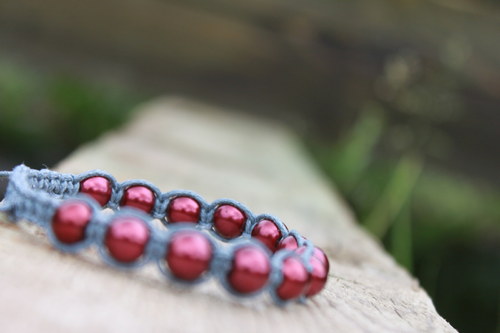 Náramek makramé/shamballa — foto 5