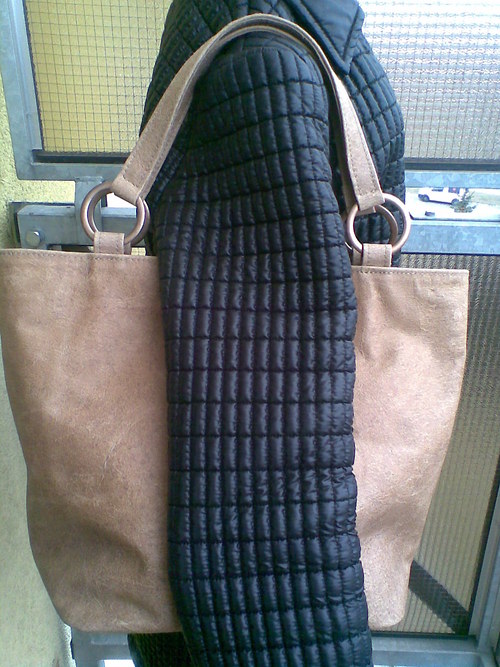 Kožená kabelka - "caffelatte" — foto 4