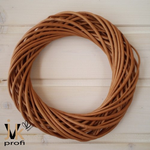 Proutěný věnec - hnědý 19 cm — foto 2