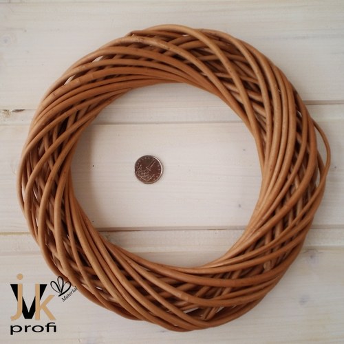 Proutěný věnec - hnědý 19 cm — foto 3