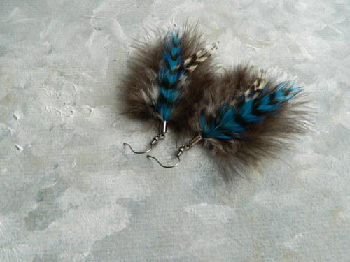 Peříčkové náušnice - kolekce "marabou" — foto 5