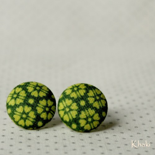 Retro zelené - buttonkové náušnice — foto 2
