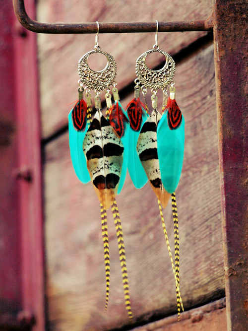 Indian Turquoise Earrings — foto 2