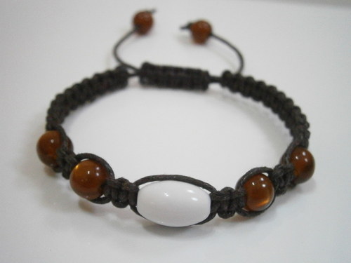 Shamballa náramek hnědý — foto 2