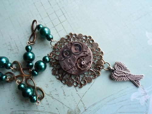 Steampunkový náhrdelník — foto 2