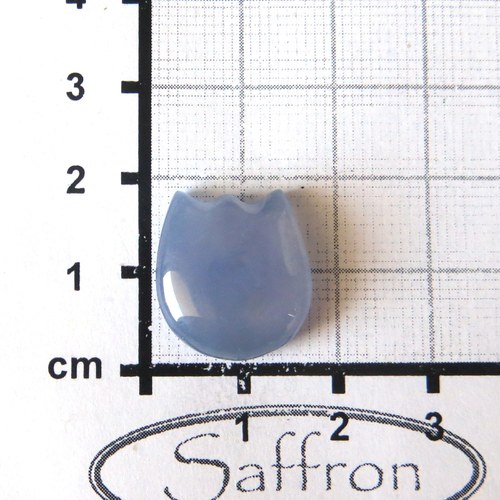 Modrý chalcedon Namibie, extra barva, tulipánek — foto 2