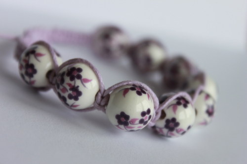 Romantická duše.. Náramek makramé/shamballa — foto 3
