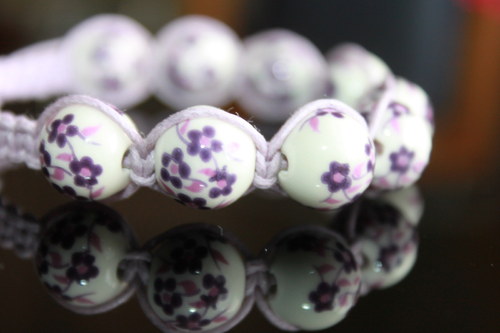 Romantická duše.. Náramek makramé/shamballa — foto 6