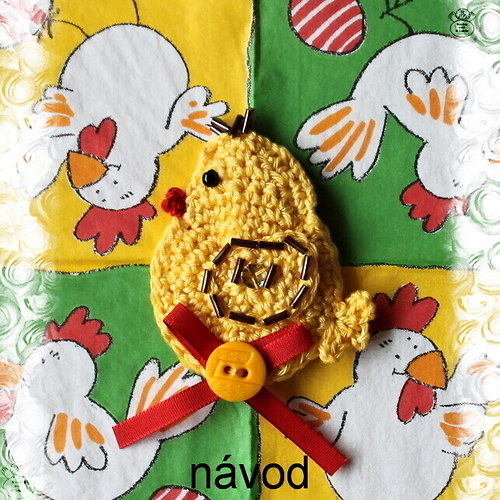 Návod_Háčkované kuřátko_zápich — foto 2