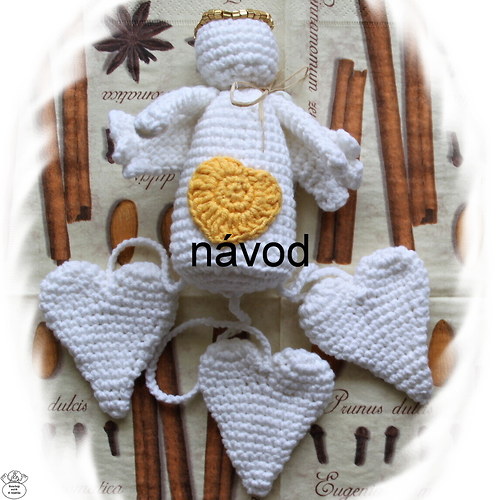 Závěsná dekorace_anděl se srdíčky_návod — foto 2