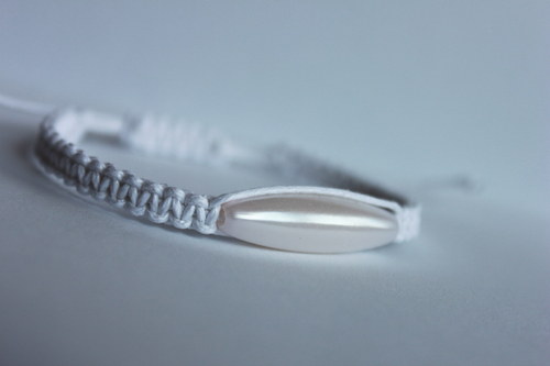 ELEGANCE.. Náramek makramé/shamballa — foto 4