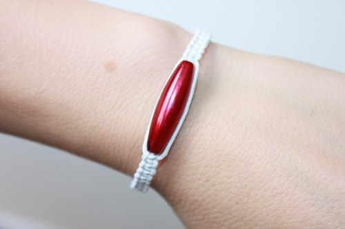 Simple Elegance.. Náramek makramé/shamballa — foto 4