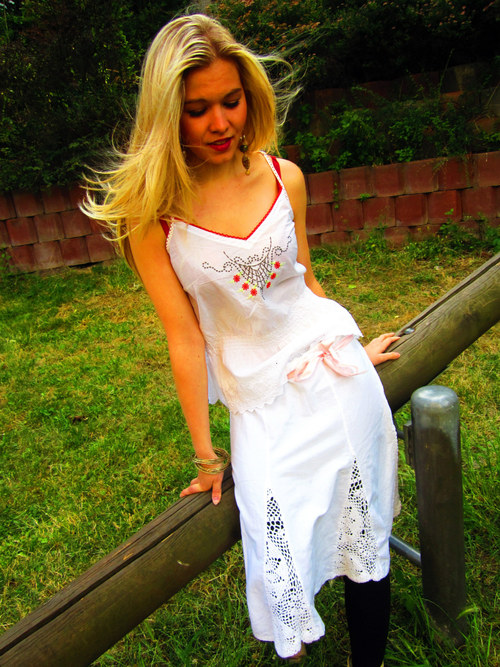 Sukně ladná lněná — foto 2