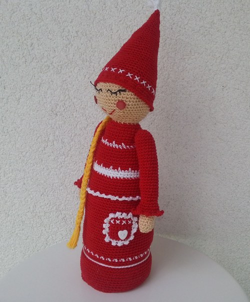 Háčkovaný vánoční skřítek návod — foto 2