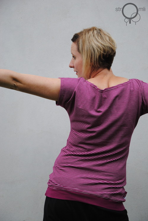 Lila pruhované, vel. XS — foto 3