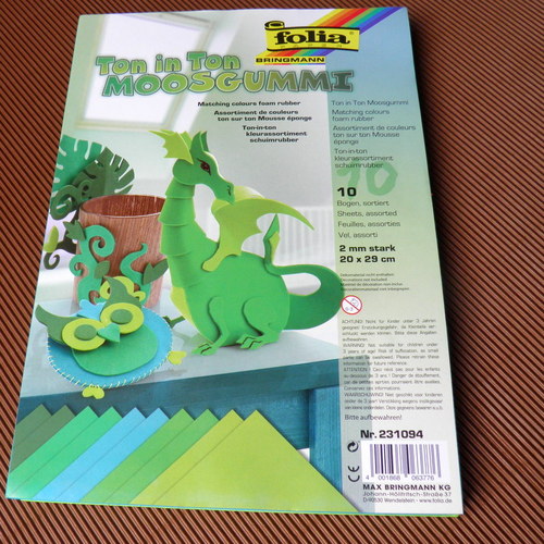 Moosgummi zelená tón v tónu — foto 2