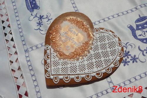 Perníkové srdce s nápisem- balené — foto 2