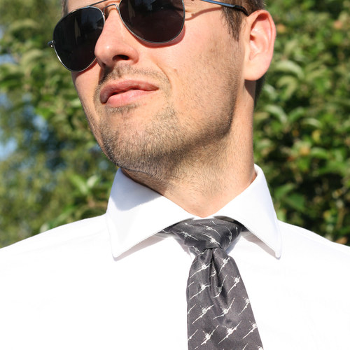 Kravata aviator #2 šedá — foto 2